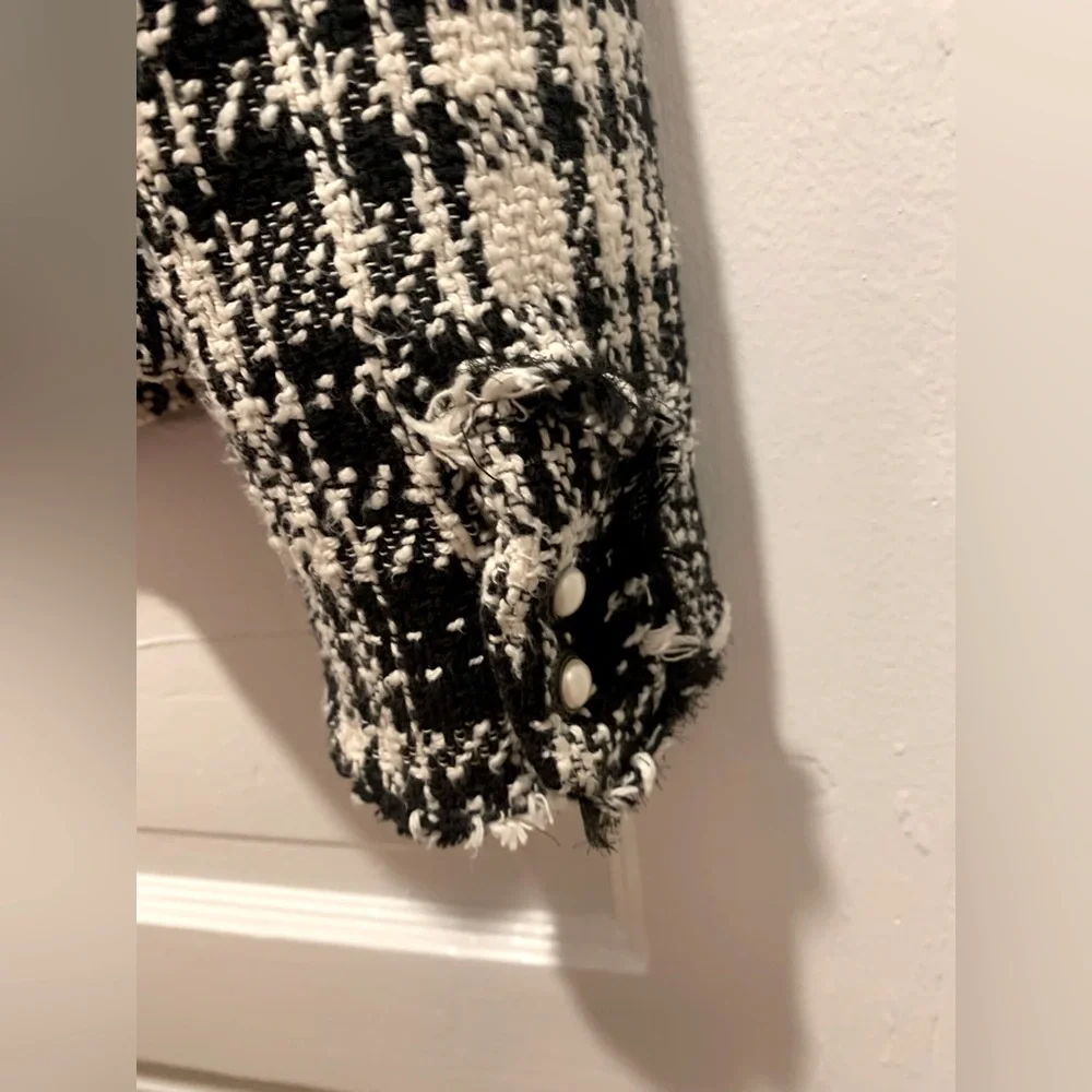 Bundle of Zara Black and White Tweed Jacket & Skirt - Picture 4 of 8